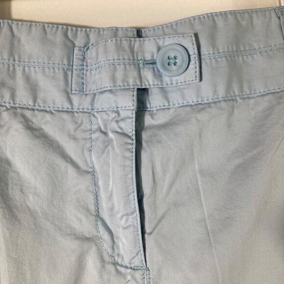 Womens Ann Taylor Loft Pleated Mermaid Mini Cotton Skirt Blue 6 - Picture 2 of 6